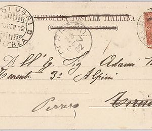 53381 - ITALIA COLONIE: ERITREA  - Storia Postale: CARTOLINA da  ADI UGRI 1902