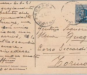 53382 - ITALIA COLONIE: ERITREA  - Storia Postale: CARTOLINA da  ASMARA 1921