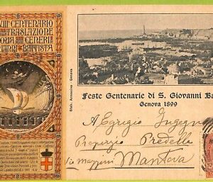 aa9120- CARTOLINA D'EPOCA  GENOVA Città Feste Gentenariè di S.Giovanni Battista