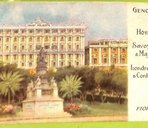 aa9130 - CARTOLINA D'EPOCA  GENOVA Città :  Hotel SAVOY & MAJESTIC