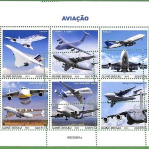 B1533 - GUINE-BISSAU - ERROR MISPERF Stamp Sheet - 2023 - Airplane,Aviation
