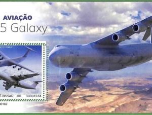 B1521 - GUINE-BISSAU - ERROR MISPERF Stamp Sheet - 2023 - Airplane Galaxy C-5