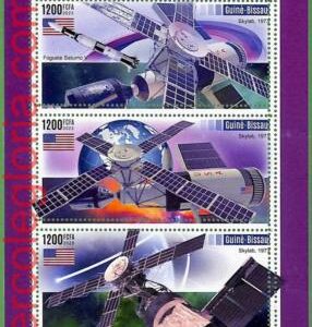 B1538 - GUINE-BISSAU - ERROR MISPERF Stamp Sheet - 2023 - Space, Skylab