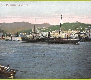 aa9141 - CARTOLINA D'EPOCA  GENOVA Città : Piroscafo in arrivo