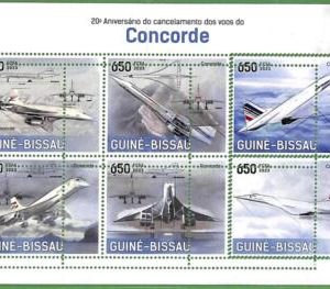 B1542 - GUINE-BISSAU - ERROR MISPERF Stamp Sheet - 2023 - Concorde, Aviation