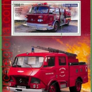 B1545 - GUINE-BISSAU - ERROR MISPERF Stamp Sheet - 2023 -Fire Engines,Transport