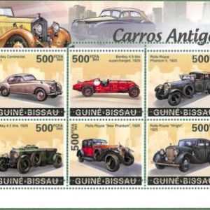 B1547 - GUINE-BISSAU - ERROR MISPERF Stamp Sheet - 2023 - Vintage cars