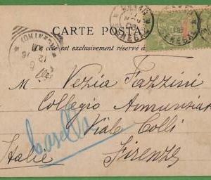 ad6516 - SENEGAL - Postal History - POSTCARD to ITALY   1906