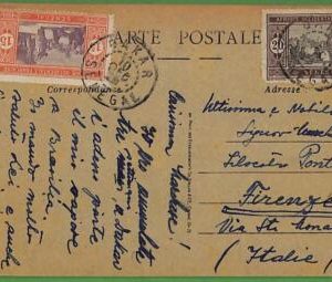 ad6513 - SENEGAL - Postal History - POSTCARD to ITALY 1920's