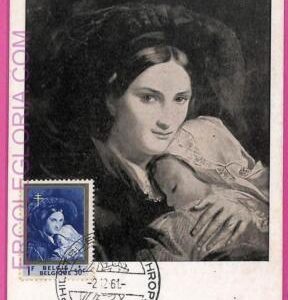 ag3316 - BELGIUM  - POSTAL HISTORY -  Maximum Card  - ART - 1961