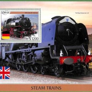 B1628 - LIBERIA -  ERROR MISPERF Stamp Sheet - 2023 - Steam Trains,  Transport