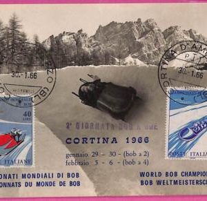 ag3386 - ITALY - POSTAL HISTORY - Maximum Card - World bob championships - 1966