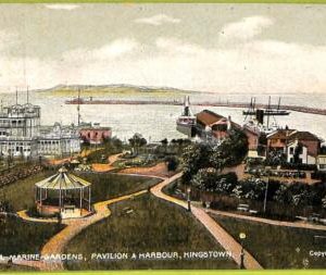 ac9239 - IRELAND - VINTAGE POSTCARD -  Kingstown, Royal Marine Gardens - 1909