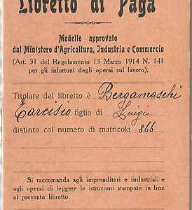 60984 - Vintage Passport  DOCUMENTO D'EPOCA: LIBRETTO PAGA 1924