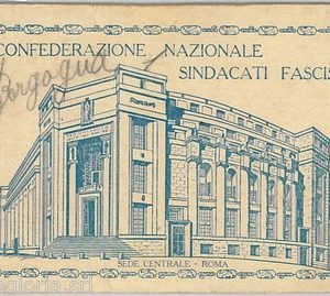 61002 - vintage document  TESSERA D'EPOCA - SINDACATI   F.  LAVORATORI  1928