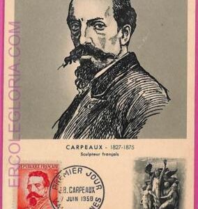 ag3329 - FRANCE - POSTAL HISTORY -  Maximum Card  - Carpeaux - 1958 ART