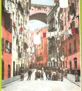 aa9152 - CARTOLINA D'EPOCA  GENOVA Città : Via Madre di Dio e Ponte di Carignano