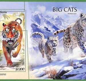 B1615 - LIBERIA - ERROR MISPERF Stamp Sheet - 2023 -  Big Cats, Animals