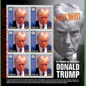 B1612 - LIBERIA - ERROR MISPERF Stamp Sheet - 2023 - Donald Trump, Politic