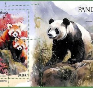B1617 - LIBERIA - ERROR MISPERF Stamp Sheet - 2023 -  Panda, Animals
