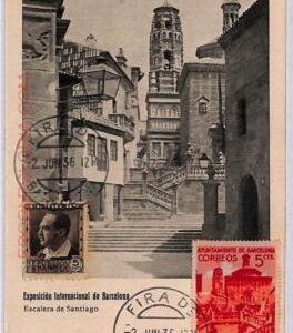 ad8776 - SPAIN - POSTAL HISTORY - Maximum Card - 1936, Barcelona ARCHITECTURE