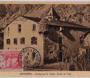 ad8721 - ANDORRA  - POSTAL HISTORY -  Maximum Card   1947, Architecture