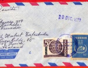aa2634 - ECUADOR - POSTAL HISTORY - AIRMAIL COVER to SWITZERLAND - 1973