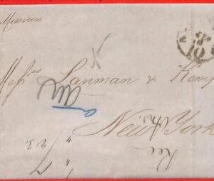 aa2626 -  POSTAL HISTORY - Prephilatelic cover from HAVANA to New York  1871
