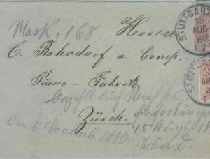 85170 - GERMANY Wurttemberg  - POSTAL HISTORY -  POSTAL STATIONERY COVER 1880