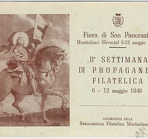41034   CARTOLINA d'Epoca - BRESCIA - Montichiari:  PROPAGANDA Filatelica 1948