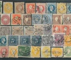 78689 - AUSTRIA - USED STAMPS: Small lot of EARLY stamps with NICE POSTMARKS
