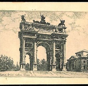 ab1179 - CARTOLINA D'EPOCA - MILANO Città : Arco della Pace