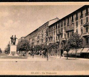 ab1182 - CARTOLINA D'EPOCA - MILANO Città : Via Tiraboschi
