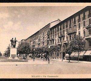 ab1185 - CARTOLINA D'EPOCA - MILANO Città : Via Tiraboschi