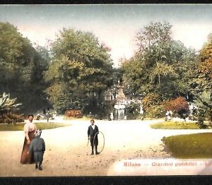 ab1194 - CARTOLINA D'EPOCA - MILANO Città : Giardini publblici