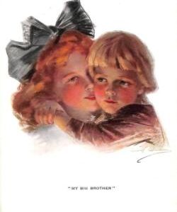 ab6616 - VINTAGE POSTCARD - Glamour Ladies Donnine - BIG BROTHER  1913