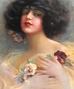 ab6622 - VINTAGE POSTCARD - Glamour Ladies Donnine - ARTIST SIGNED