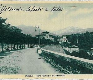 38592 CARTOLINA d'Epoca BIELLA Citta'  - VIALE PRINCIPE di PIEMONTE  1910