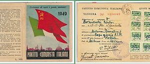 61011 - vintage document  TESSERA D'EPOCA - Partito COMUNISTA ITALIANO 1949