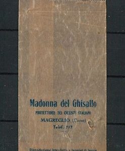 Vintage SUGAR SACHET - BUSTINA ZUCCHERO D'EPOCA: MADONNA DEL GHISALLO Magreglio