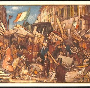 ab1335 - CARTOLINA D'EPOCA - MILANO Città : Le Barricate