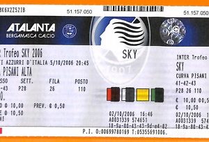 C2091- Vecchio BIGLIETTO PARTITA CALCIO- 2006 INTER