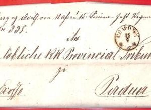 aa1907 - HUNGARY Austria - Postal History - PREFILATELIC COVER from KOMORON 1860