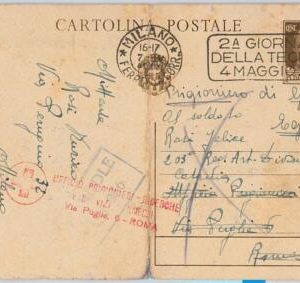 42810  - ITALY - POSTAL HISTORY - STATIONERY to POW in EGYPT - 1941- RED CROSS