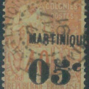 88115  - MARTINIQUE  - STAMPS: Yvert  # 14Ia (missing "." after c)  -  FINE USED