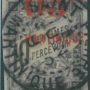 88116 - MARTINIQUE - STAMPS: Yvert  # 23 with ERROR not catalogued  -  FINE USED