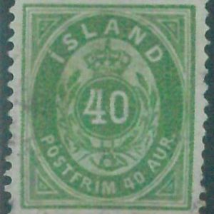 88196a  - ICELAND -  STAMP  - MICHEL  #  11A -   Very Fine  USED