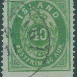 88196b - ICELAND -  STAMP  - MICHEL  #  11A -   Very Fine  USED