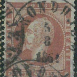 88246d  -  NORWAY -  STAMP  - MICHEL  #  5 -   USED
