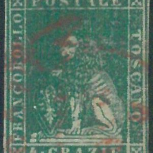 87781 - ITALY Antique States: TUSCANY - STAMP - Sassone 14 -  Fine USED